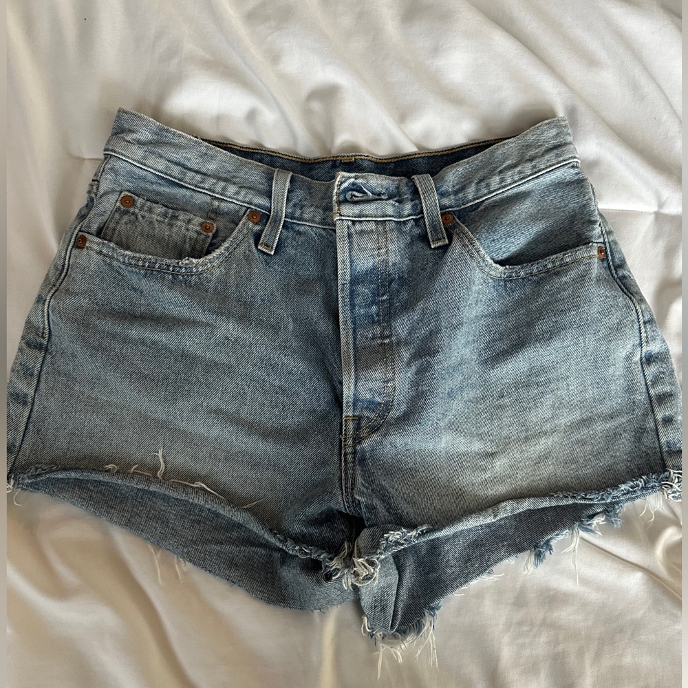 Levi's Blue Jean Shorts High-Waisted Cut-Off